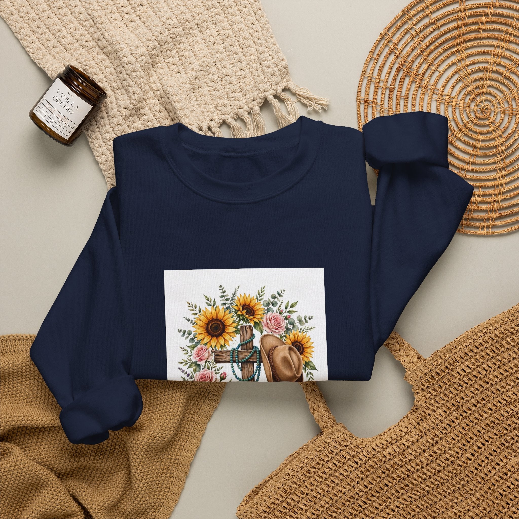 Faith Family Ranch Floral Sweatshirt