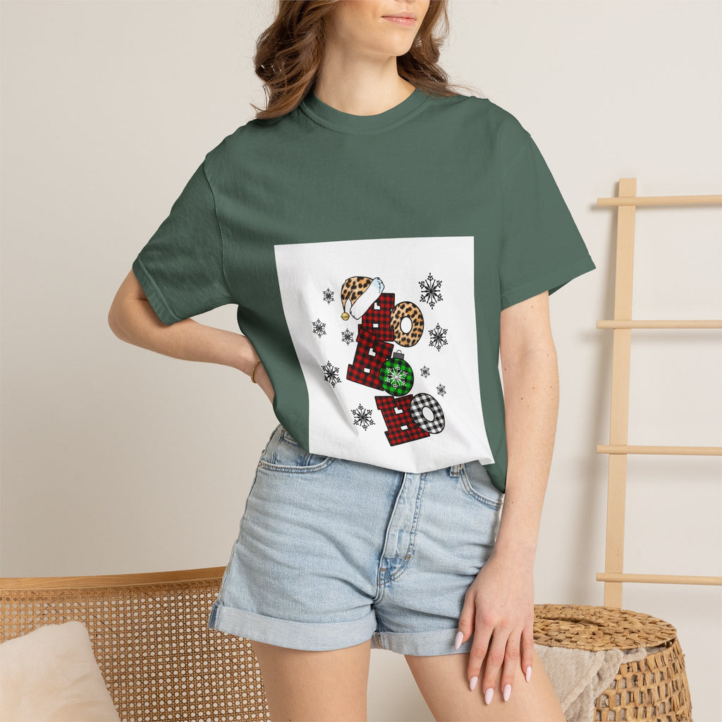 Holiday JOY Plaid Graphic T-Shirt