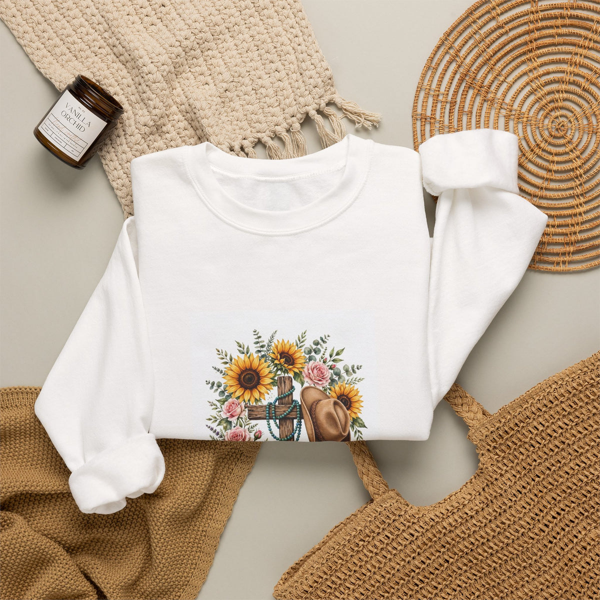 Faith Family Ranch Floral Sweatshirt