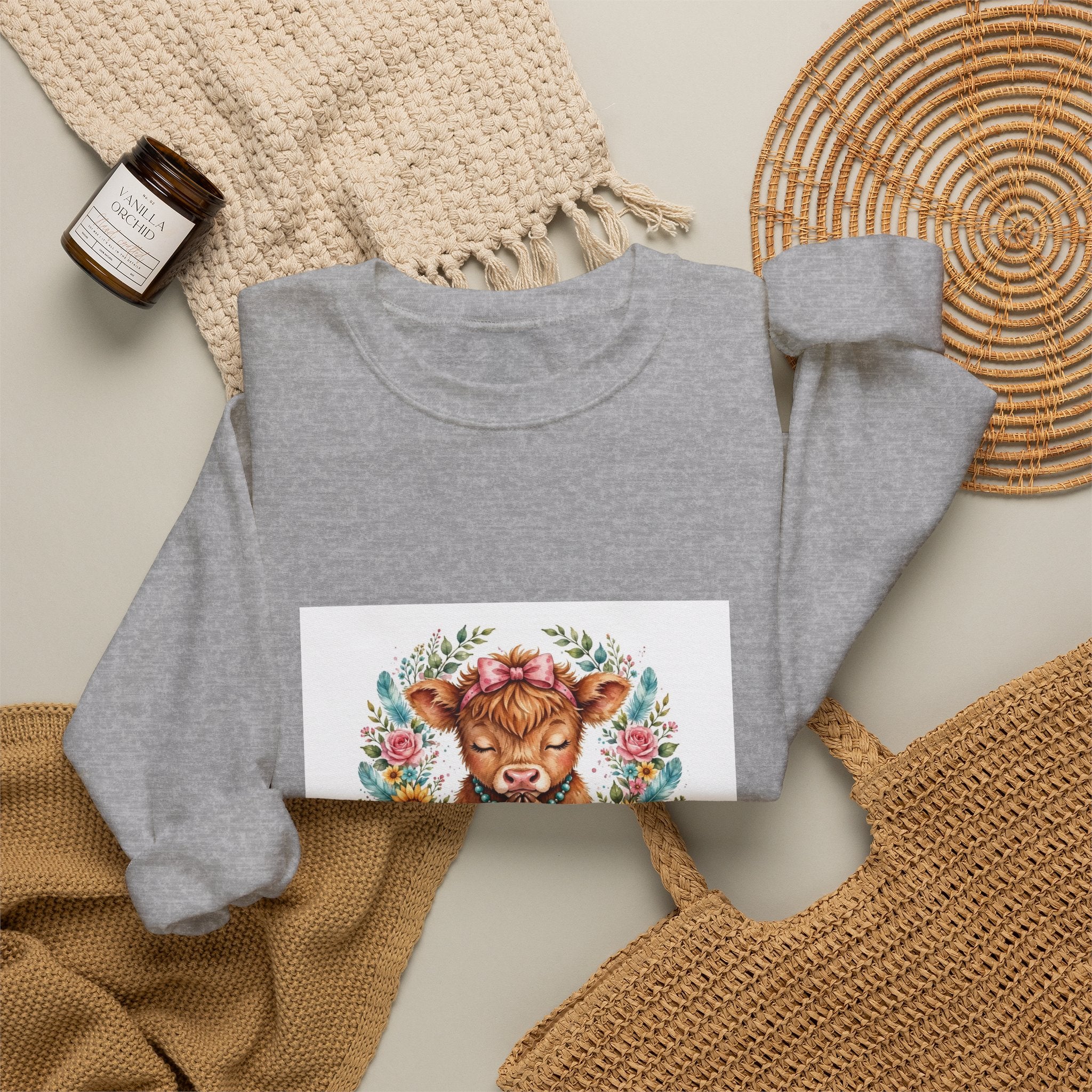 Cowgirl Mama Prayer Sweatshirt — Floral Western Mom Crewneck