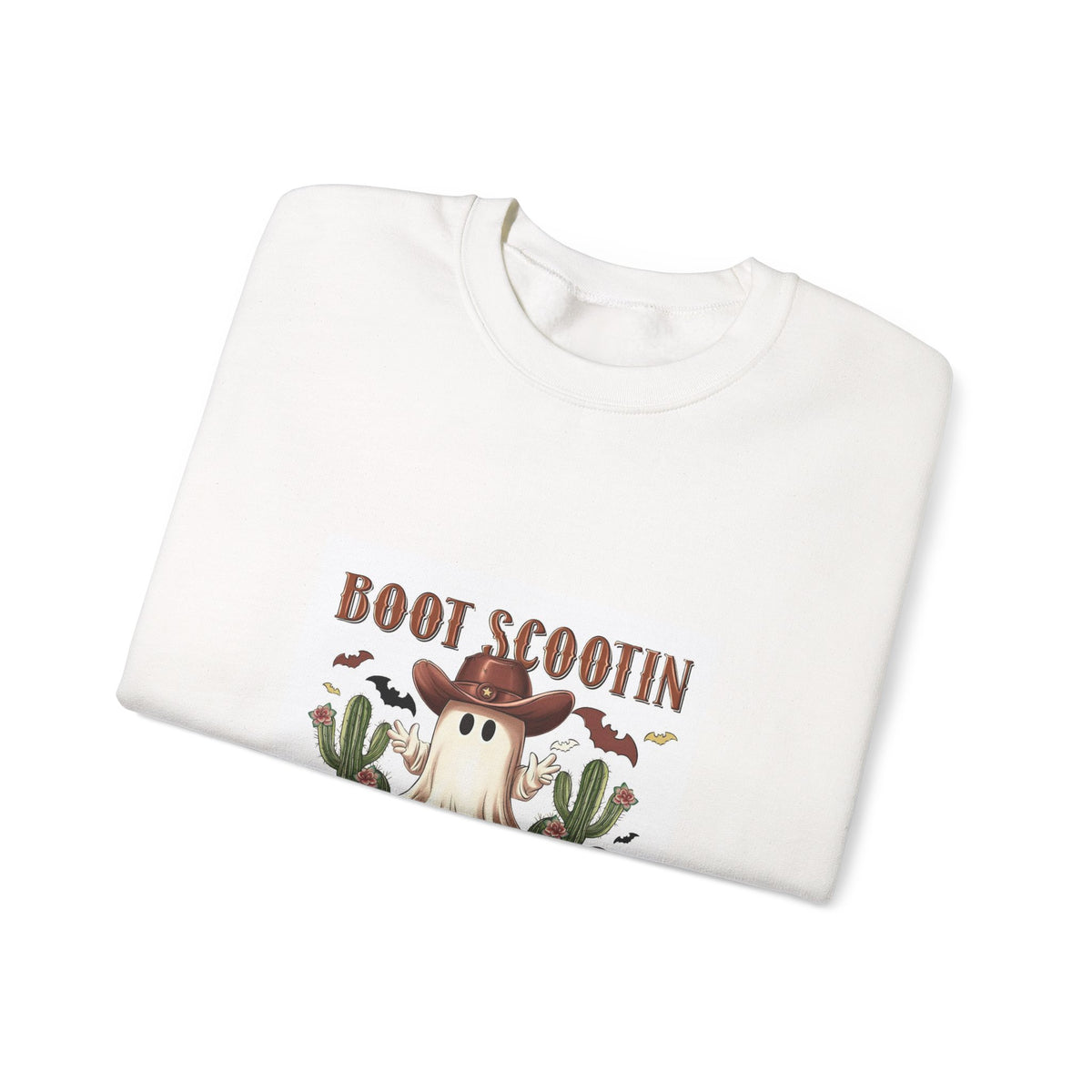 Spooky Ghost Desert Sweatshirt – "Boot Scootin Spooky" Halloween Crewneck