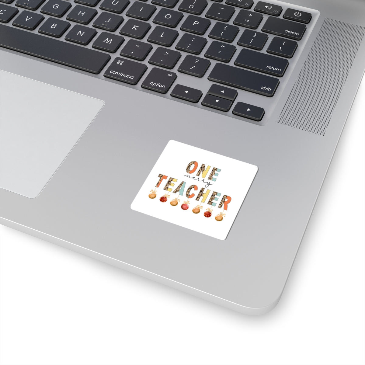 One Merry Teacher Sticker — Christmas Teacher Gift Kiss-Cut Sticker