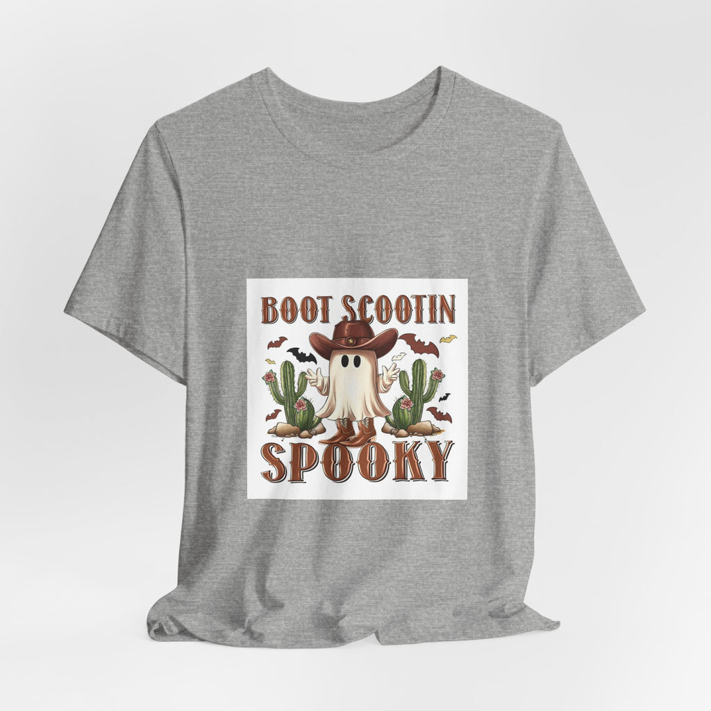 Ghost Cowboy Tee - "Boot Scootin Spooky" Western Halloween T-Shirt