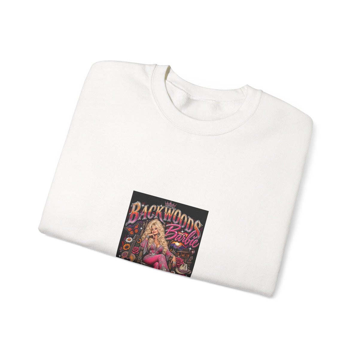 Backwoods Blonde Retro Pinup Crewneck Sweatshirt