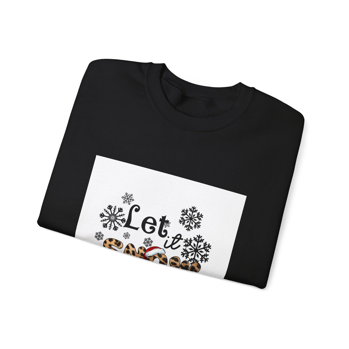 Let It Snow Leopard Snowflake Crewneck Sweatshirt