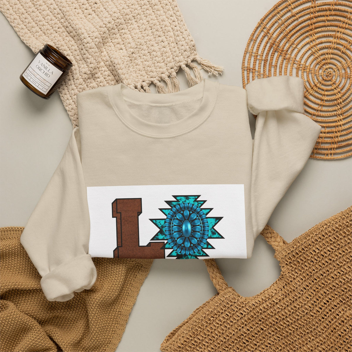 LOVE Southwestern Crewneck Sweatshirt