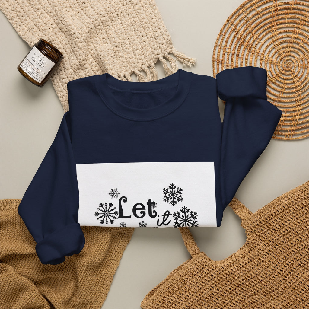 Let It Snow Leopard Snowflake Crewneck Sweatshirt