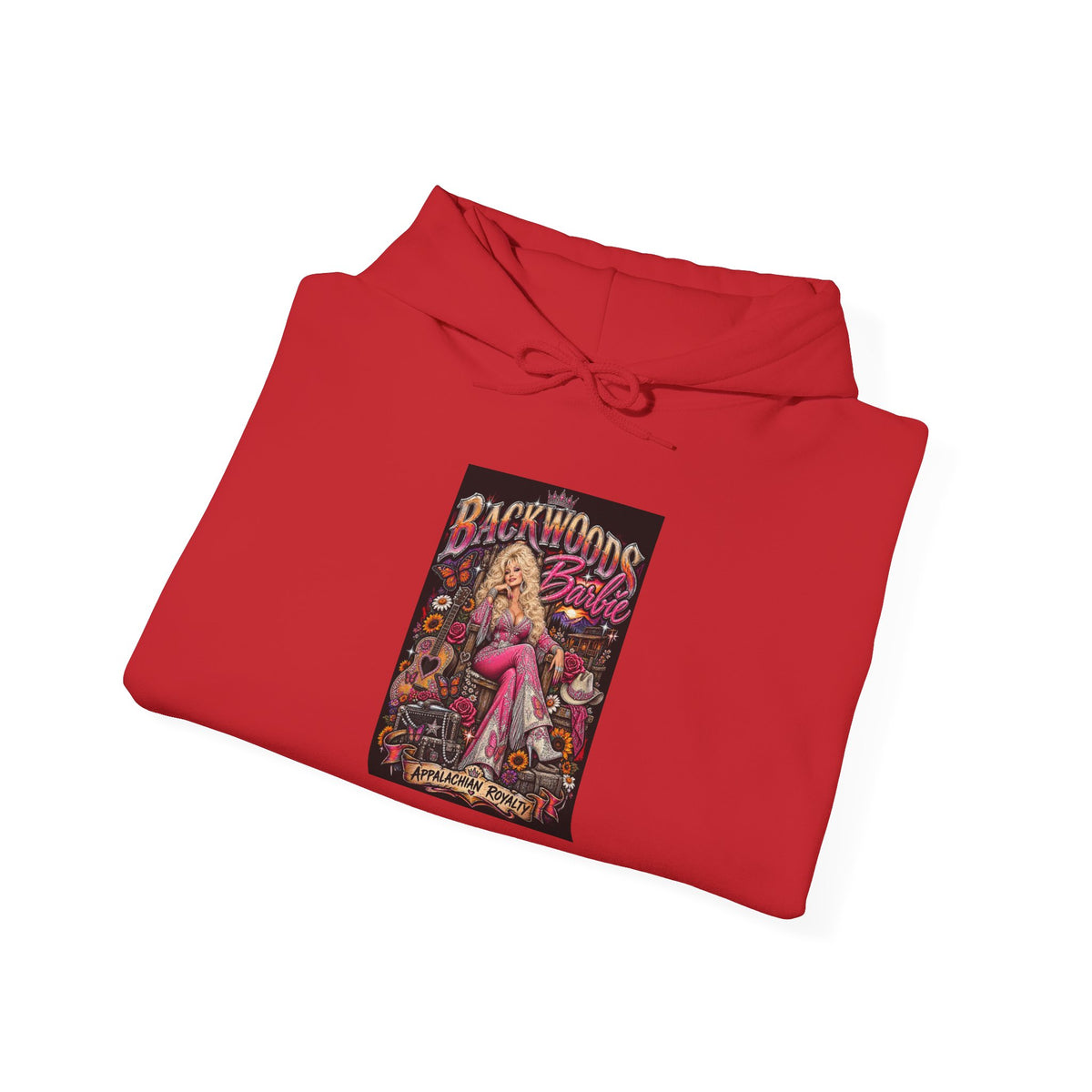 Horror Pin-Up Hoodie — "Backwoods" Retro Girl Graphic Sweatshirt