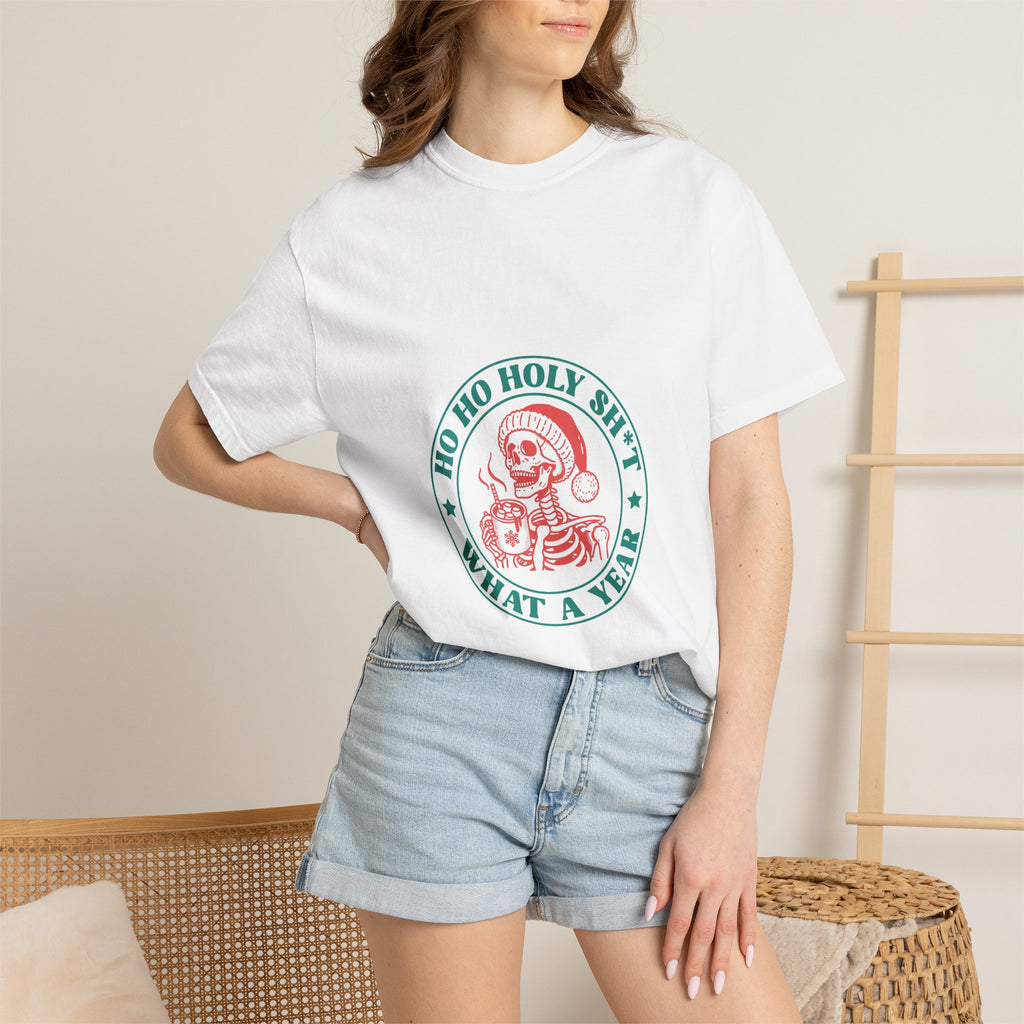 T-Shirt — "Ho Ho Holy Sh*t What a Year" Vintage Santa Christmas Tee