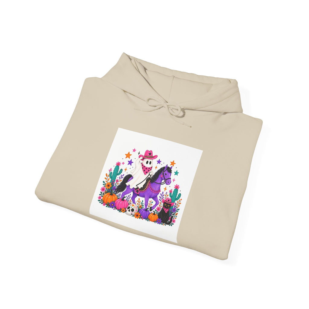 Day of the Dead Cat Hoodie – Colorful Día de los Muertos Kitty Floral Pullover
