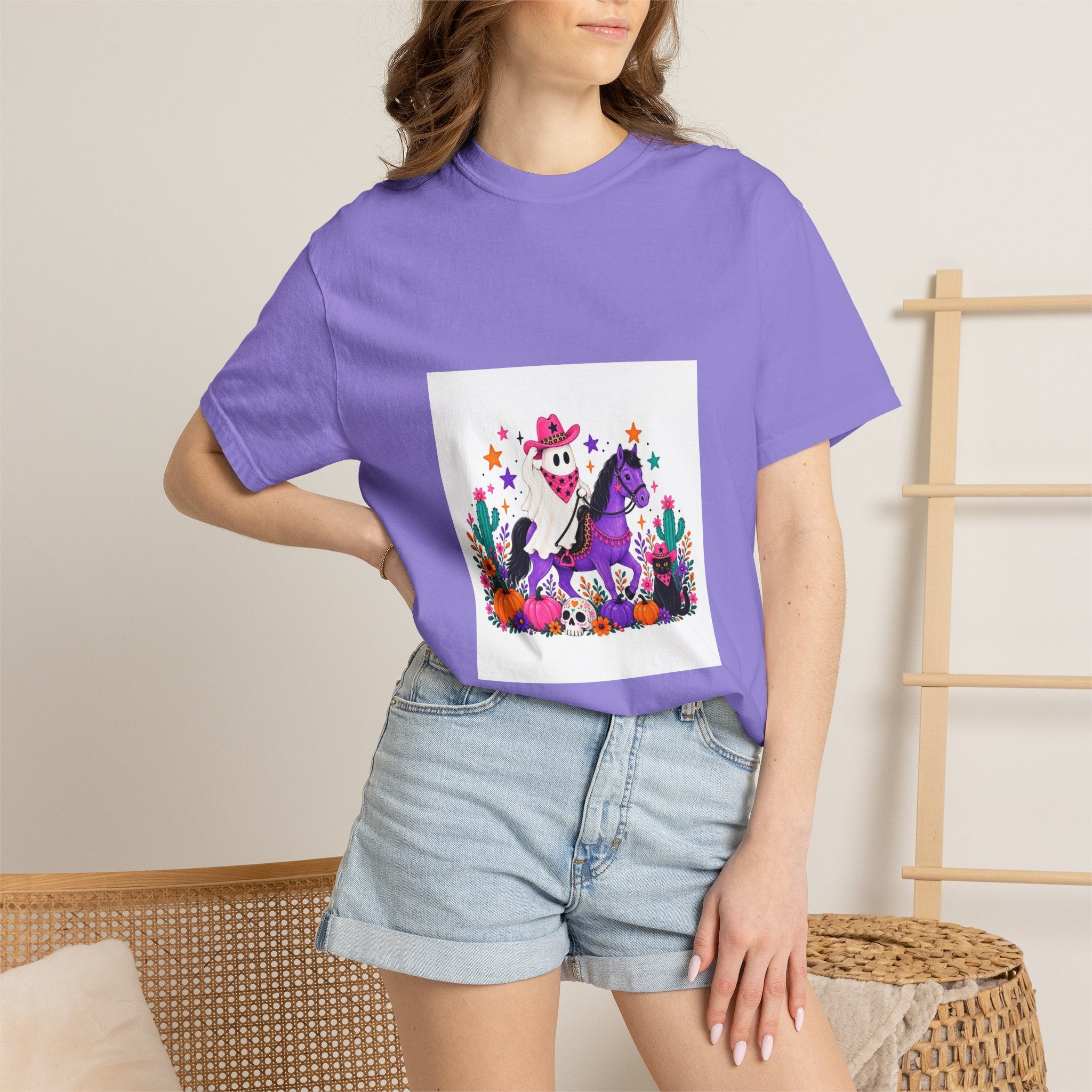Day of the Dead Cowboy Horse T-Shirt — Cute Día de los Muertos Skeleton Rider Design