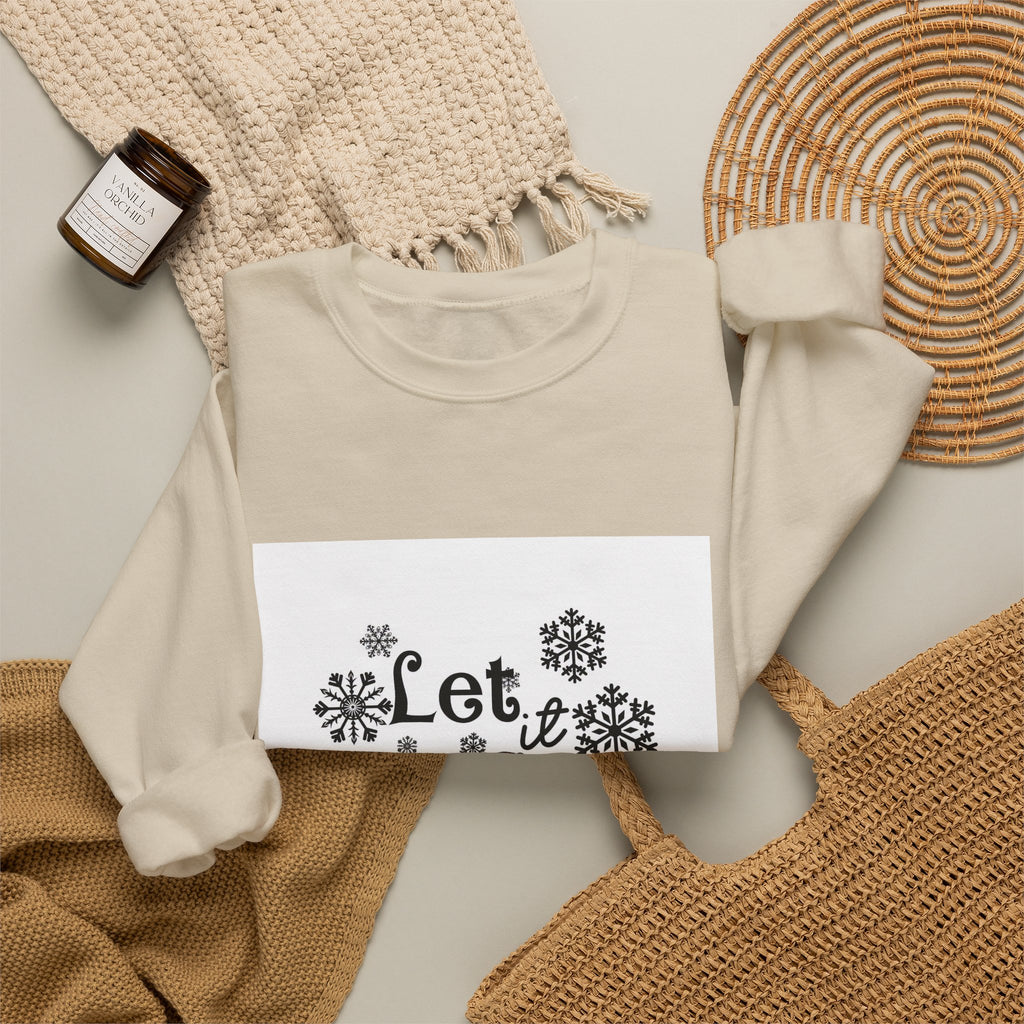 Let It Snow Leopard Snowflake Crewneck Sweatshirt
