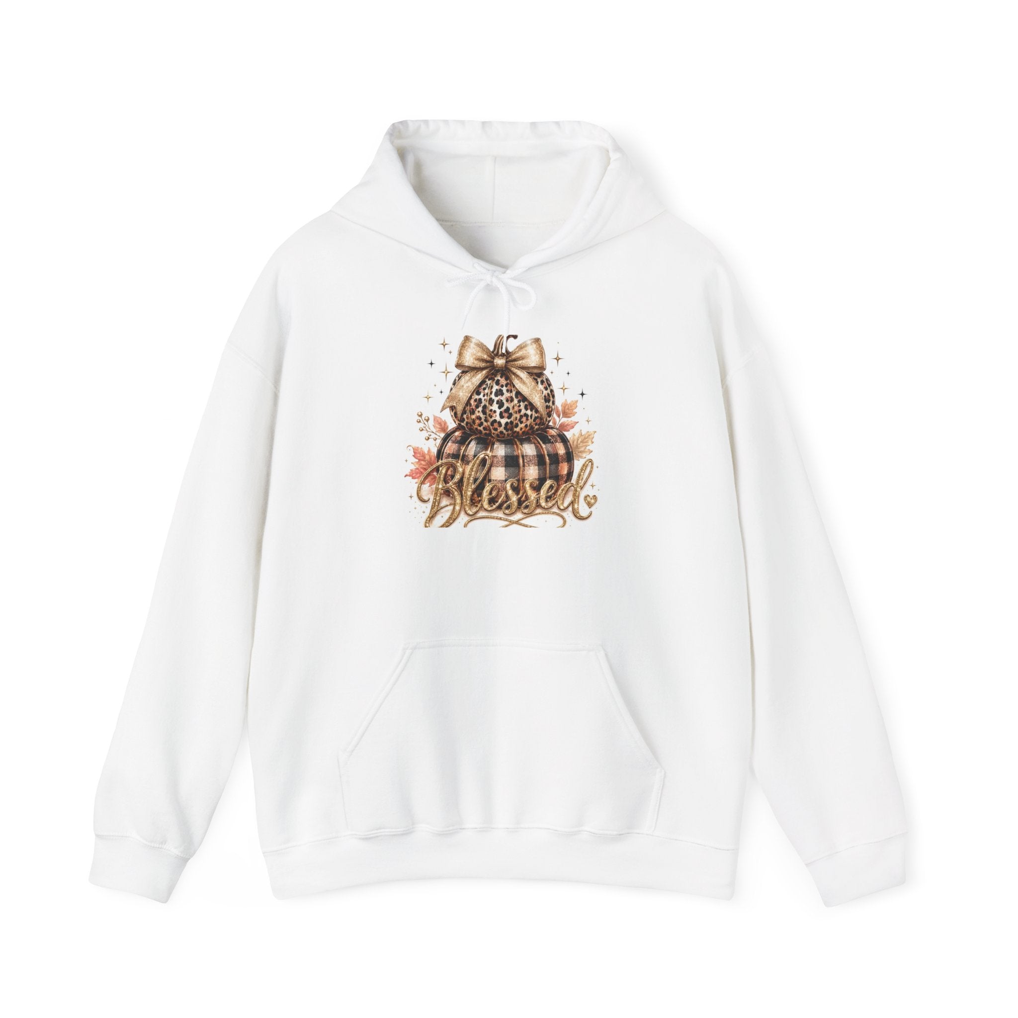 Blessed Pumpkin Hoodie - Fall Leopard Pumpkin Graphic Sweatshirt