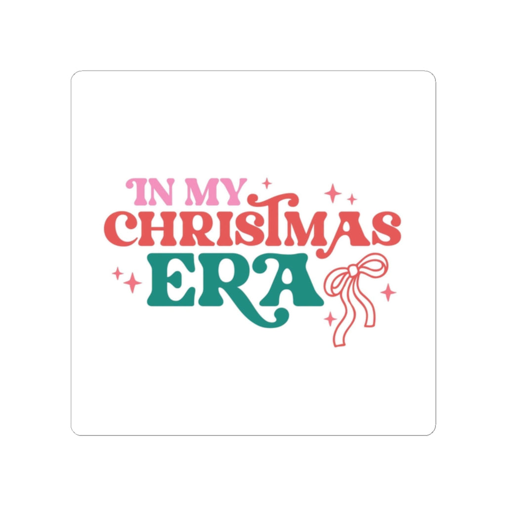 Kiss-Cut Sticker — "In My Christmas Era" Retro Holiday Decal