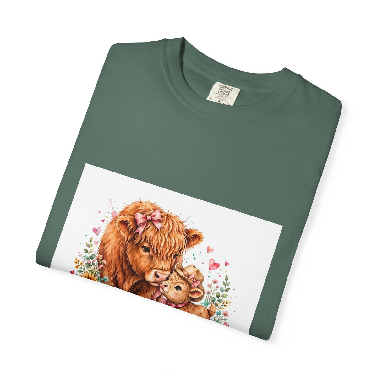 Mama's Little Cowgirl T-Shirt – Cute Highland Cow Mom & Calf Graphic