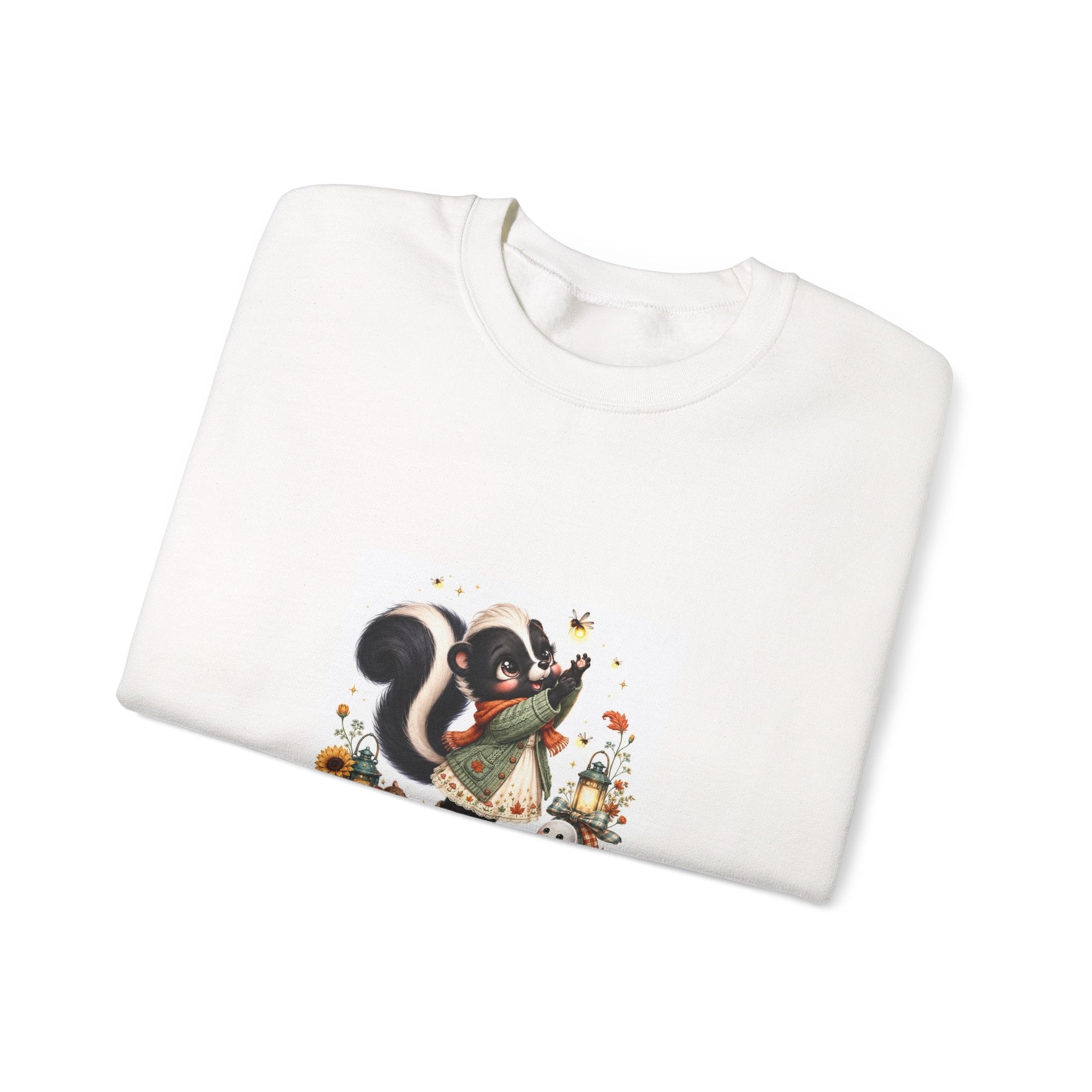 Skunk Holiday Crewneck Sweatshirt — "Chasing the Last Frost" Cute Winter Graphic