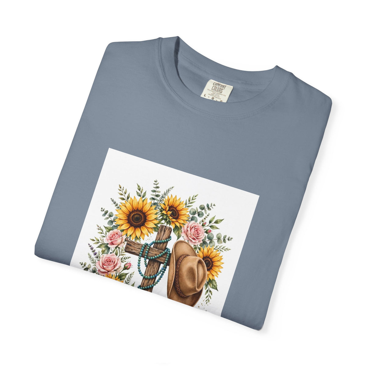 Faith Family Ranch T-Shirt — Sunflower Cowboy Hat Graphic Tee