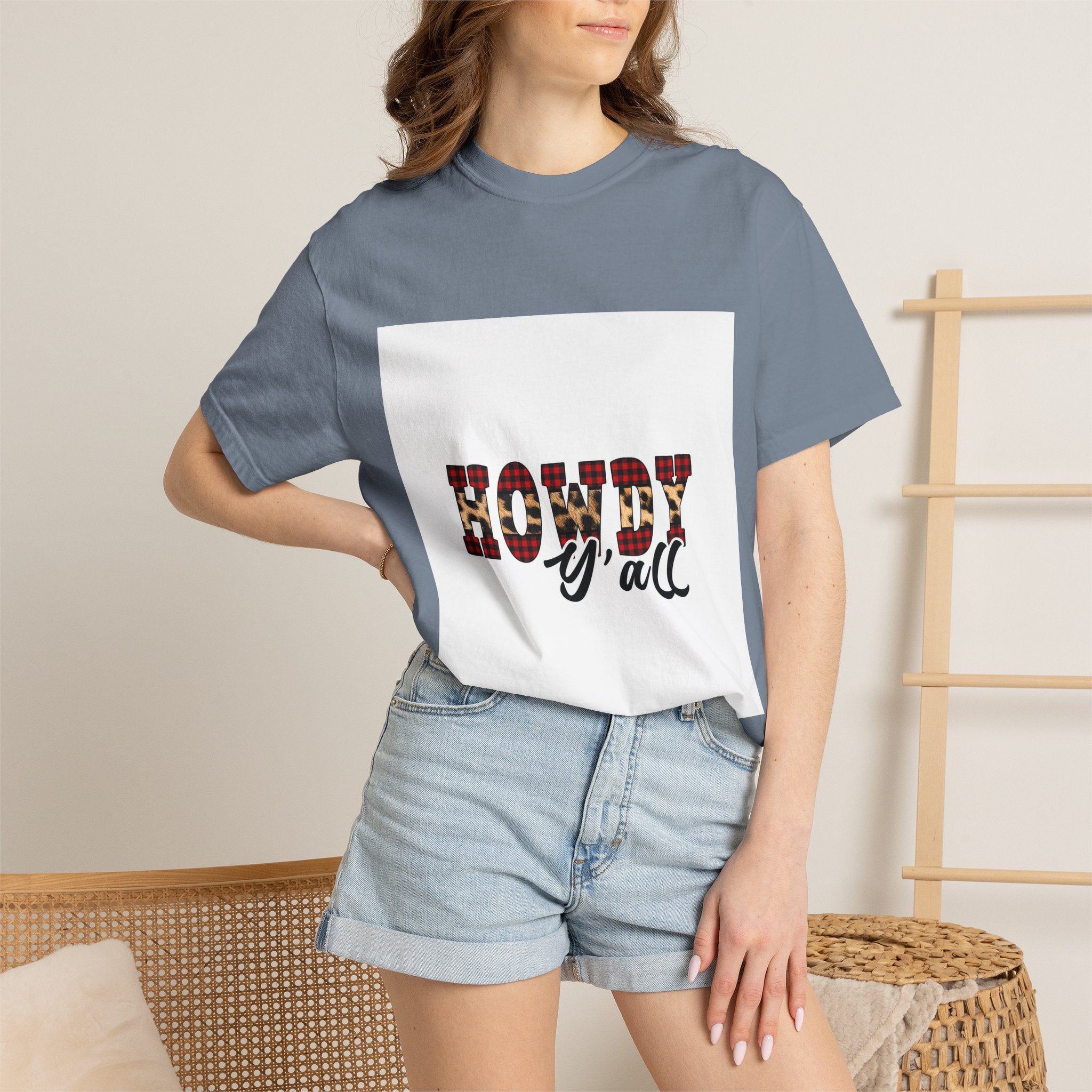 Howdy y'all T-Shirt — Plaid Western Graphic Tee