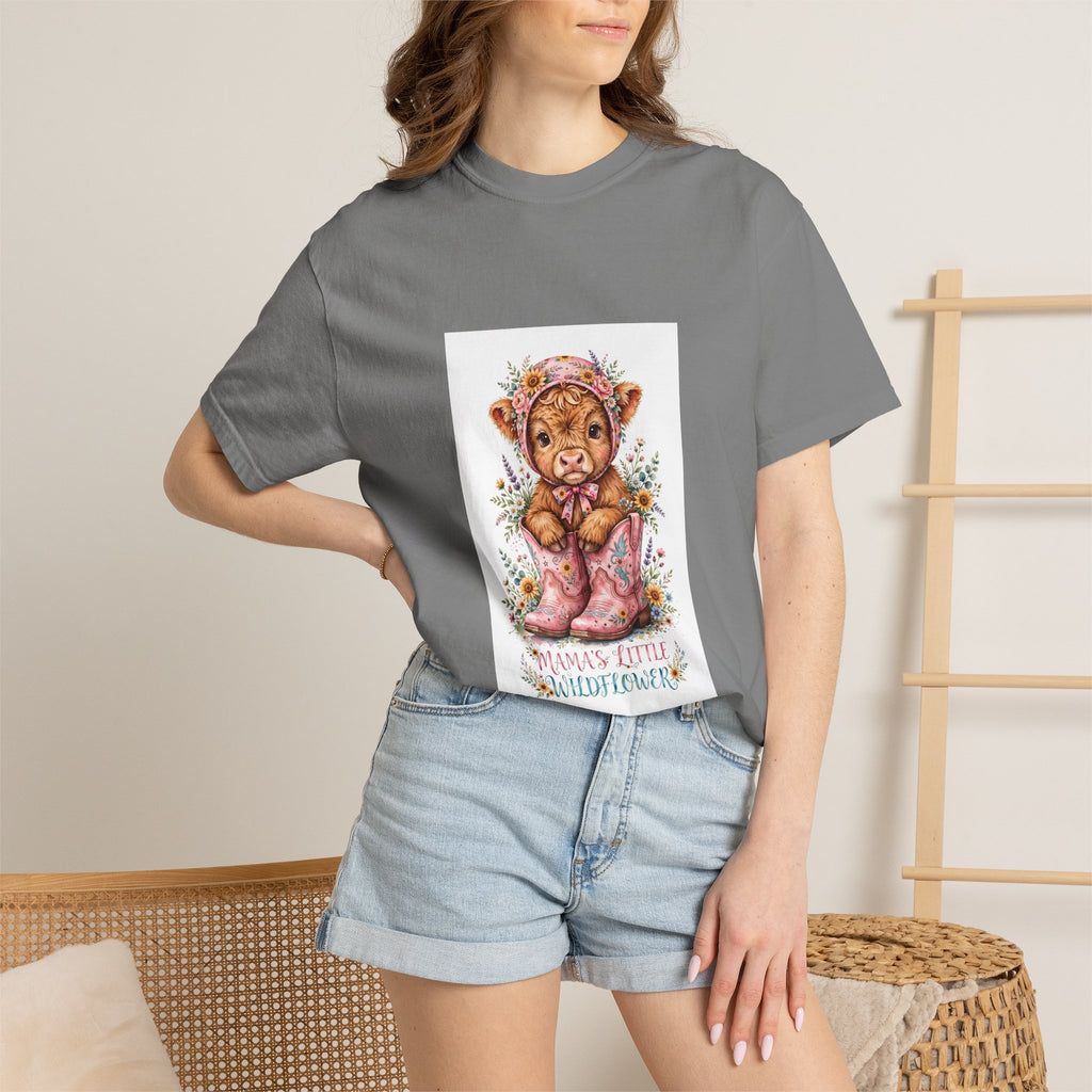 Tiger Cub Floral Tee — "Momma's Little Snugglepunch" Cute Baby Animal T-Shirt