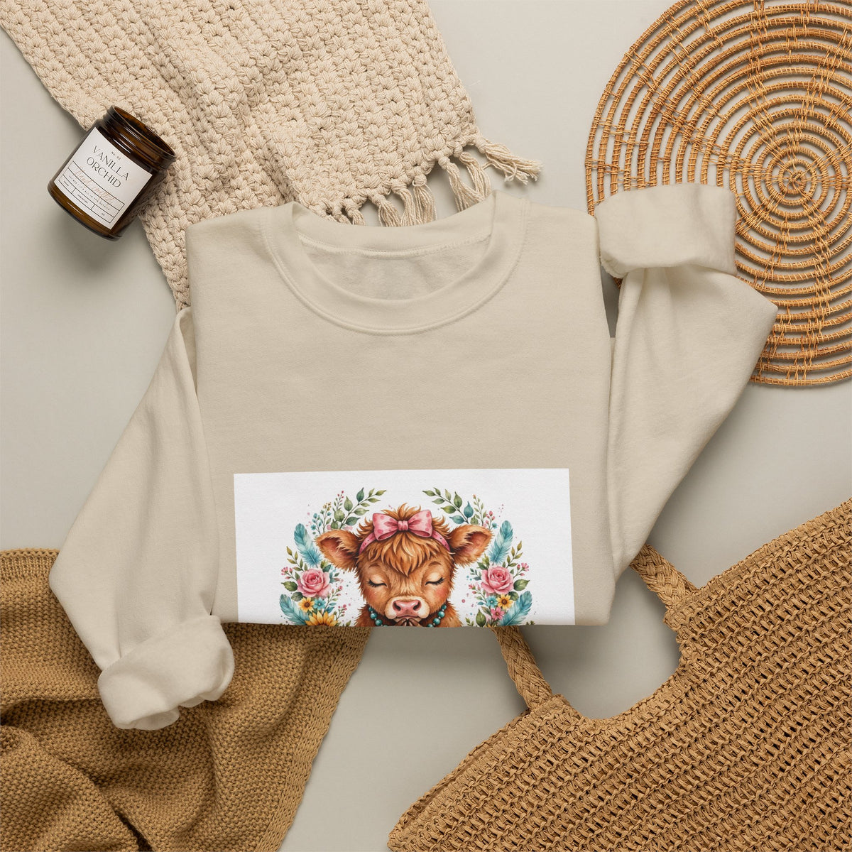 Cowgirl Mama Prayer Sweatshirt — Floral Western Mom Crewneck
