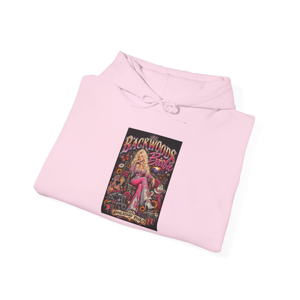 Horror Pin-Up Hoodie — "Backwoods" Retro Girl Graphic Sweatshirt