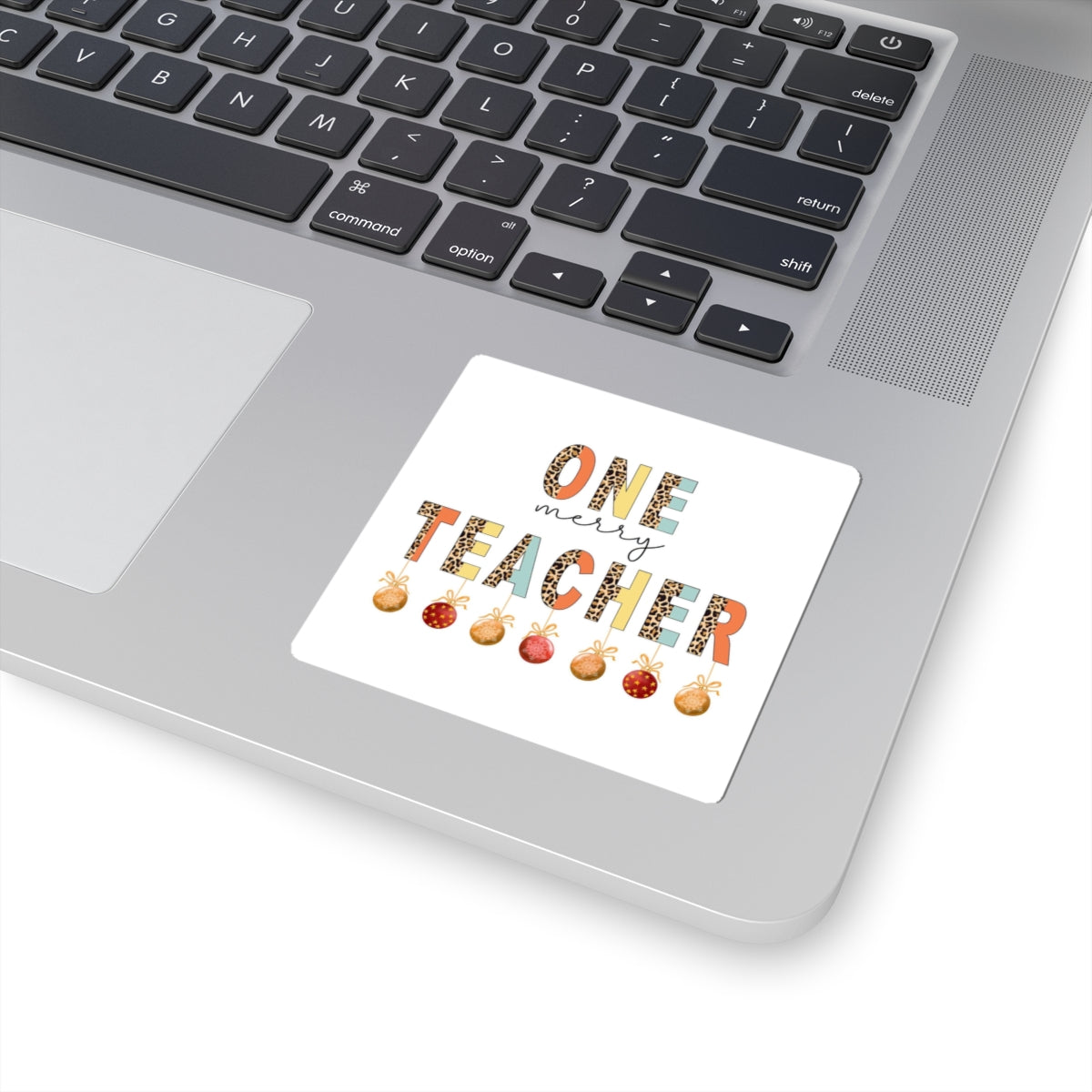 One Merry Teacher Sticker — Christmas Teacher Gift Kiss-Cut Sticker