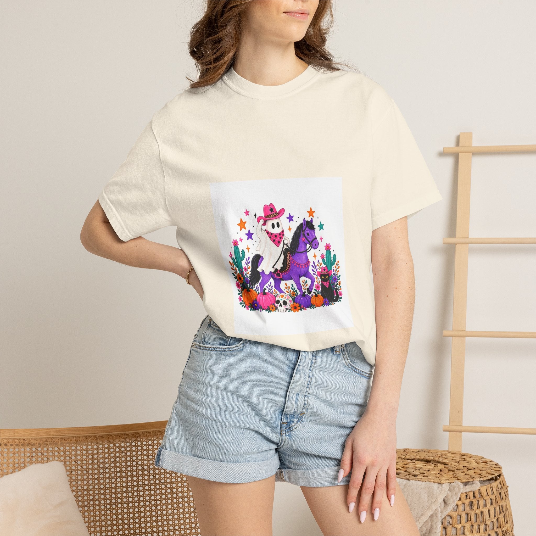 Day of the Dead Cowboy Horse T-Shirt — Cute Día de los Muertos Skeleton Rider Design