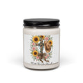 Faith Family Farmhouse Soy Candle — Sunflower Cross & Cowboy Hat 9oz