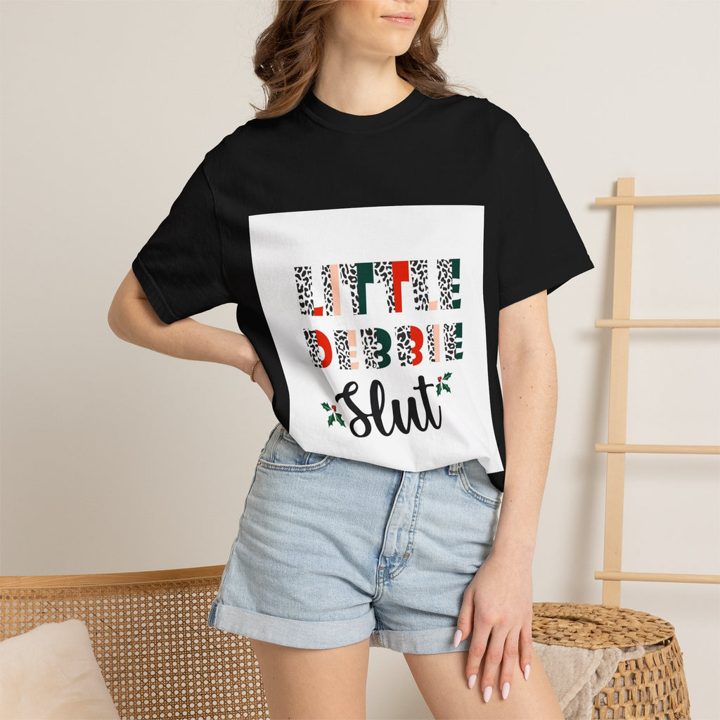 Funny Christmas Tee - 'Little Debbie Slut' Holiday Graphic T-Shirt