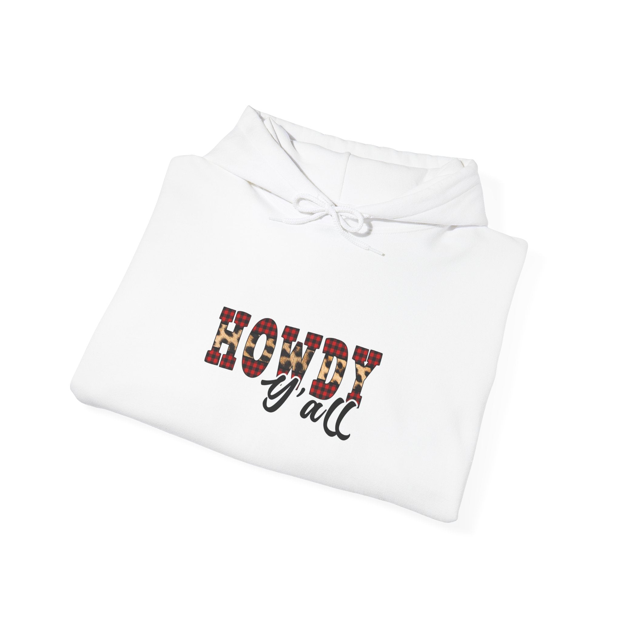 Howdy Y'all Hoodie – Western Plaid Cowgirl Graphic Pullover