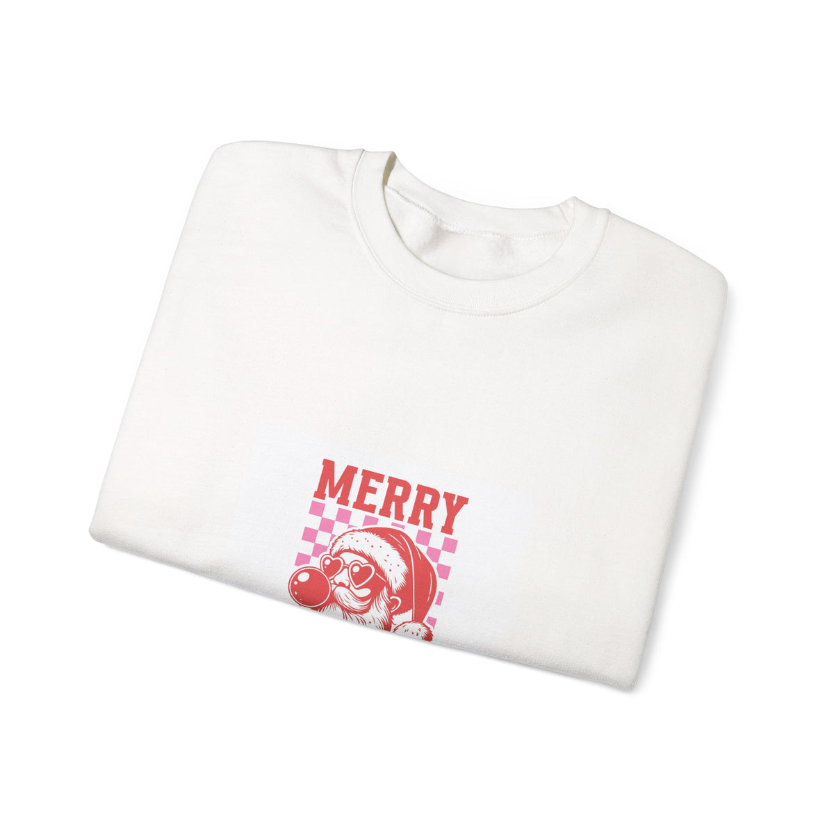 Christmas Santa Crewneck Sweatshirt – 'Merry Christmas' Retro Santa Design