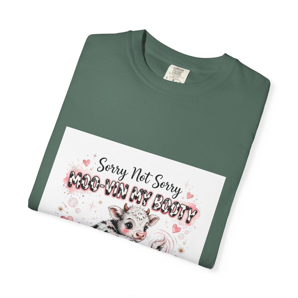 Cow With Attitude T-Shirt — "Sorry Not Sorry Moo-You Say Beauty" Farm Animal Graphic Tee