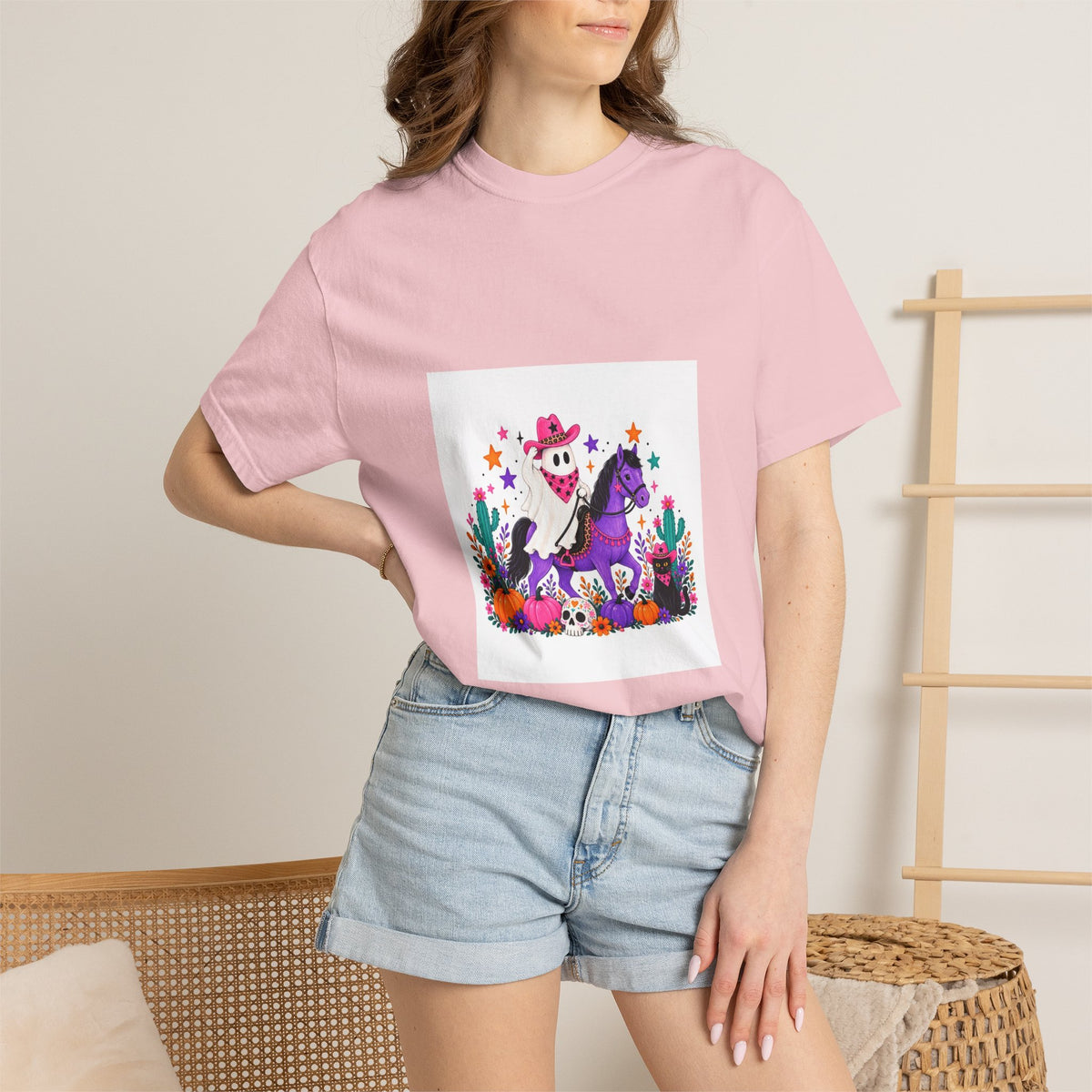 Day of the Dead Cowboy Horse T-Shirt — Cute Día de los Muertos Skeleton Rider Design
