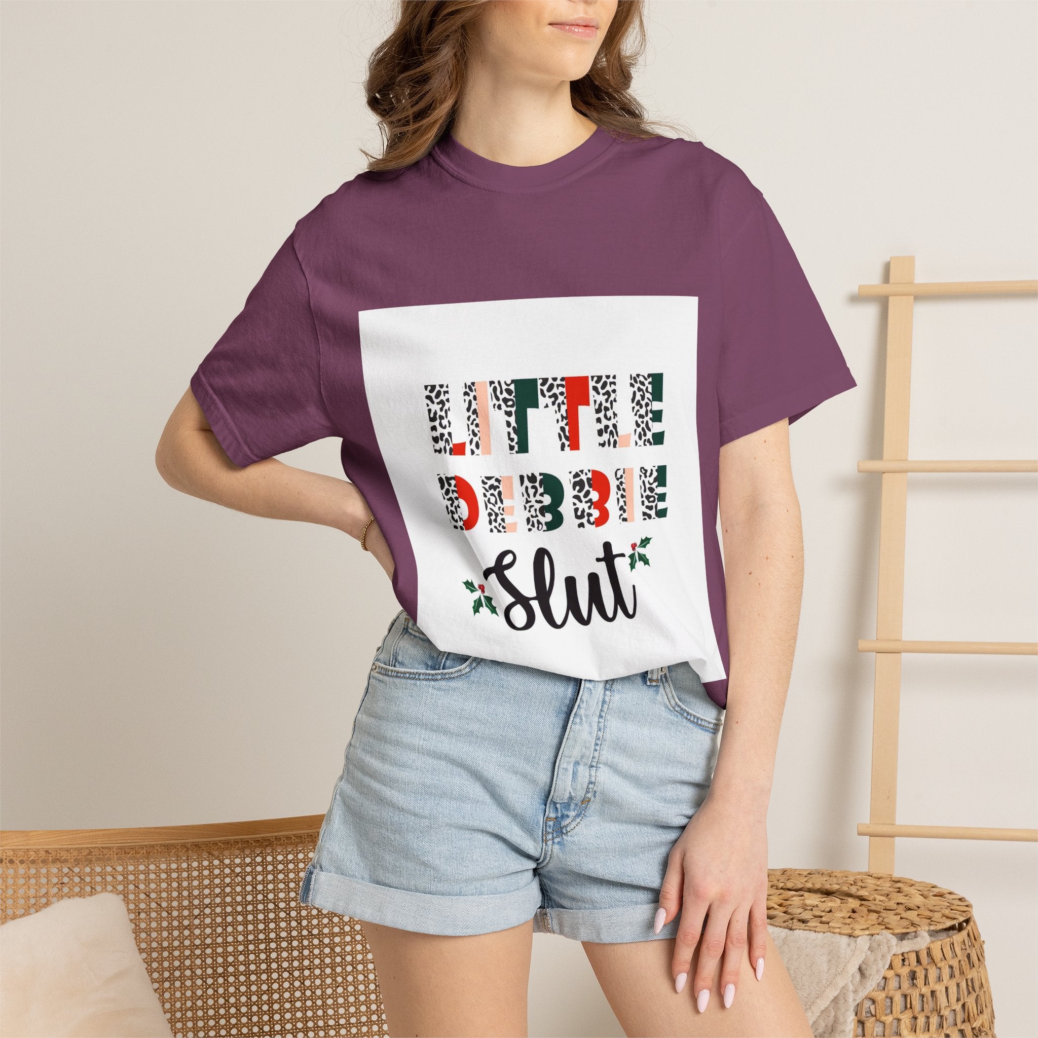Funny Christmas Tee - 'Little Debbie Slut' Holiday Graphic T-Shirt