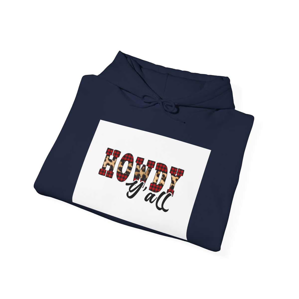 Howdy Y'all Hoodie – Western Plaid Cowgirl Graphic Pullover