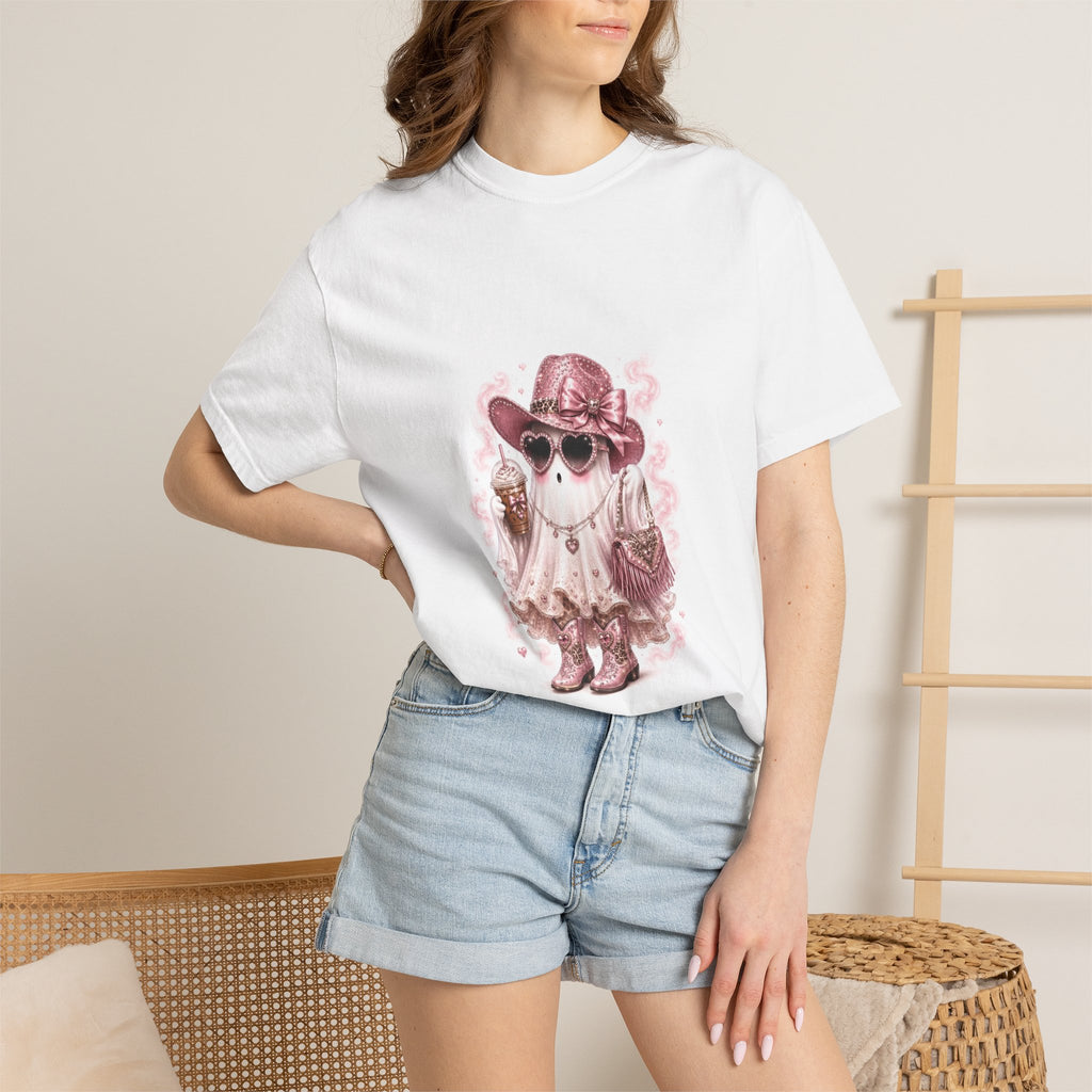 Cowboy Ghost Graphic T-Shirt — Cute Spooky Western Halloween Tee
