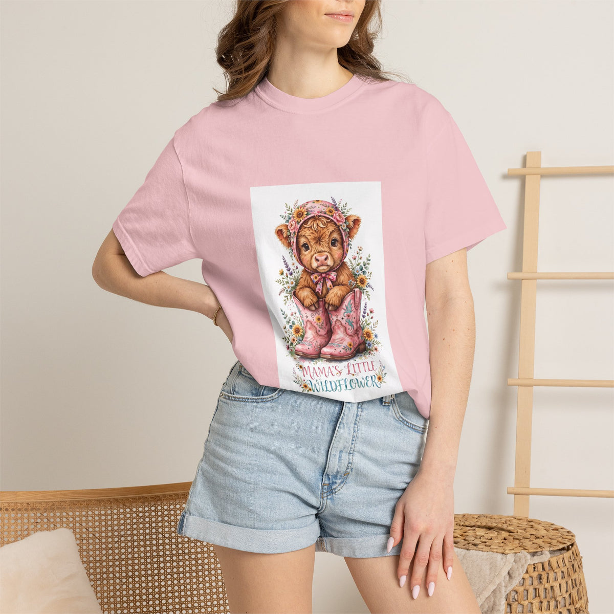 Tiger Cub Floral Tee — "Momma's Little Snugglepunch" Cute Baby Animal T-Shirt