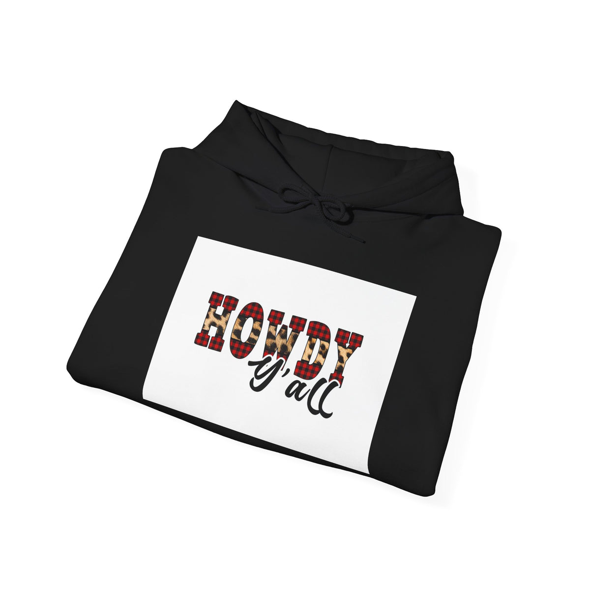 Howdy Y'all Hoodie – Western Plaid Cowgirl Graphic Pullover