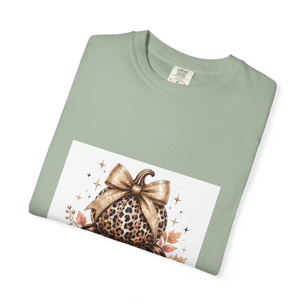 Blessed Pumpkin T-Shirt — Fall Leopard & Buffalo Plaid Pumpkin Graphic