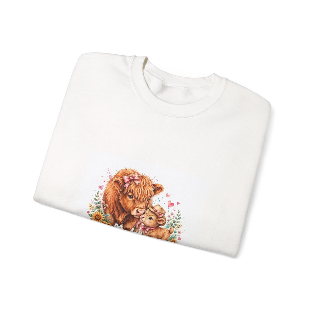 Mama Bear & Cub Crewneck Sweatshirt – "Mama's Like a Cozy Country" Floral Graphic