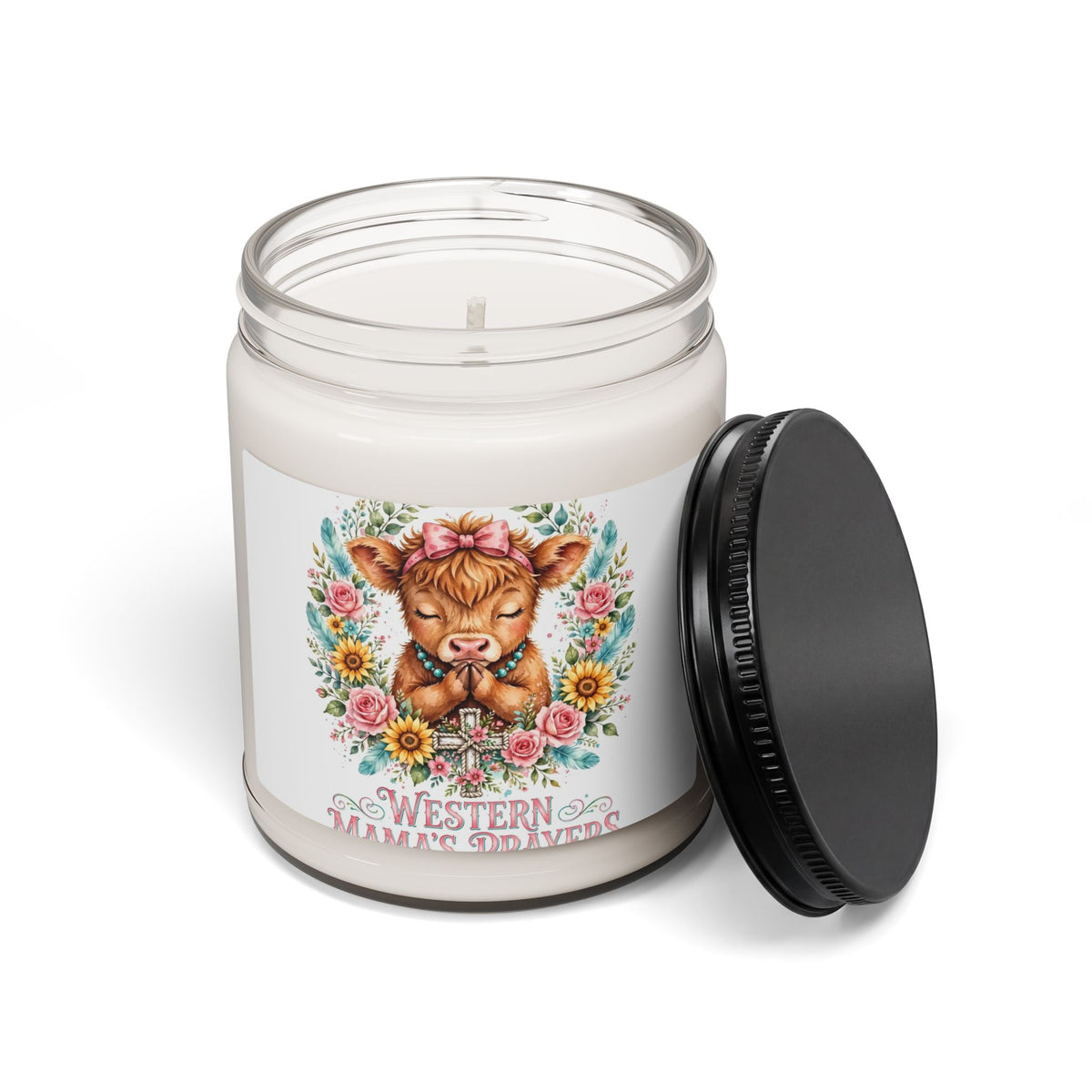 Western Mama Cow Scented Soy Candle — Floral 9oz Jar