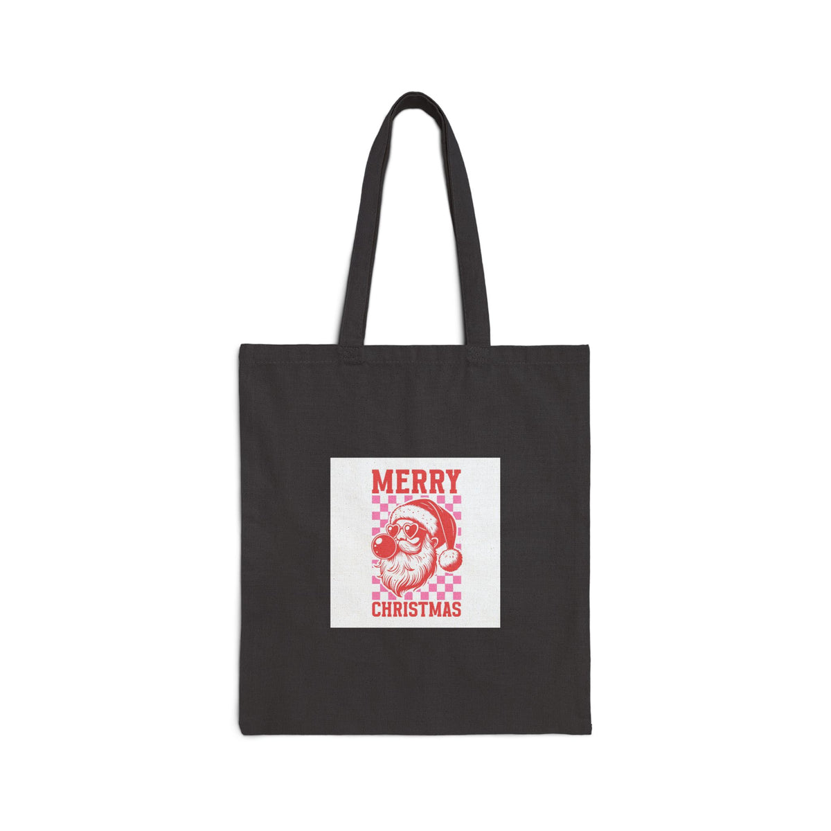 Christmas Santa Tote Bag – 'Merry Christmas' Retro Santa Canvas Tote