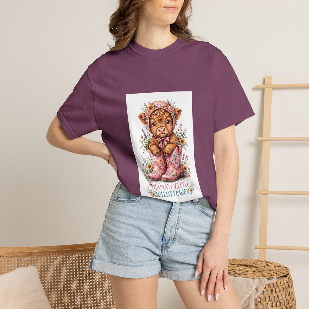Tiger Cub Floral Tee — "Momma's Little Snugglepunch" Cute Baby Animal T-Shirt