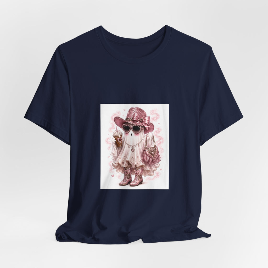 Cowgirl Ghost Tee — Cute Halloween Western Graphic T-Shirt