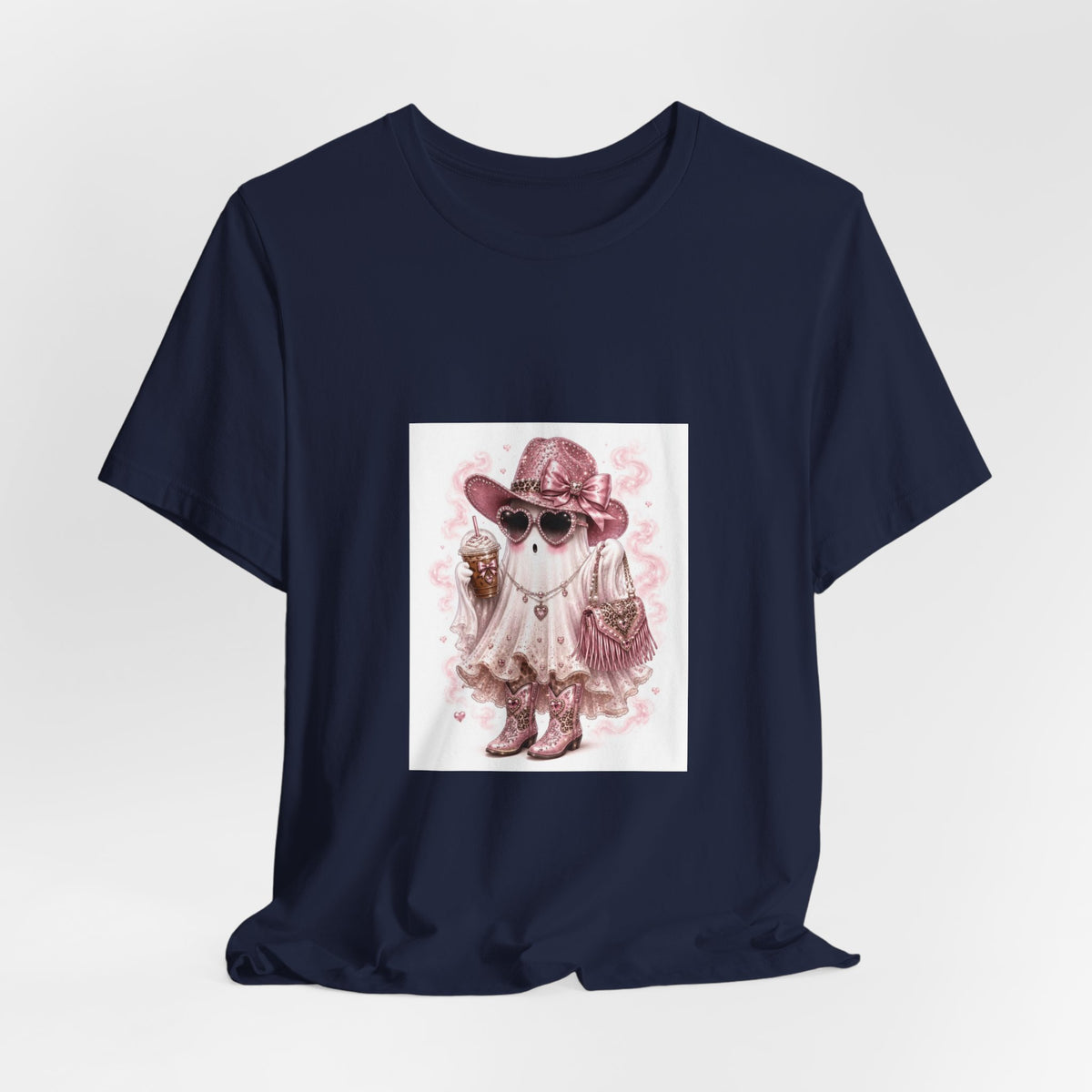 Cowgirl Ghost Tee — Cute Halloween Western Graphic T-Shirt