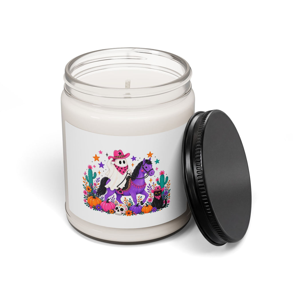 Halloween Day of the Dead Ghost Candle — 9oz Scented Soy Jar
