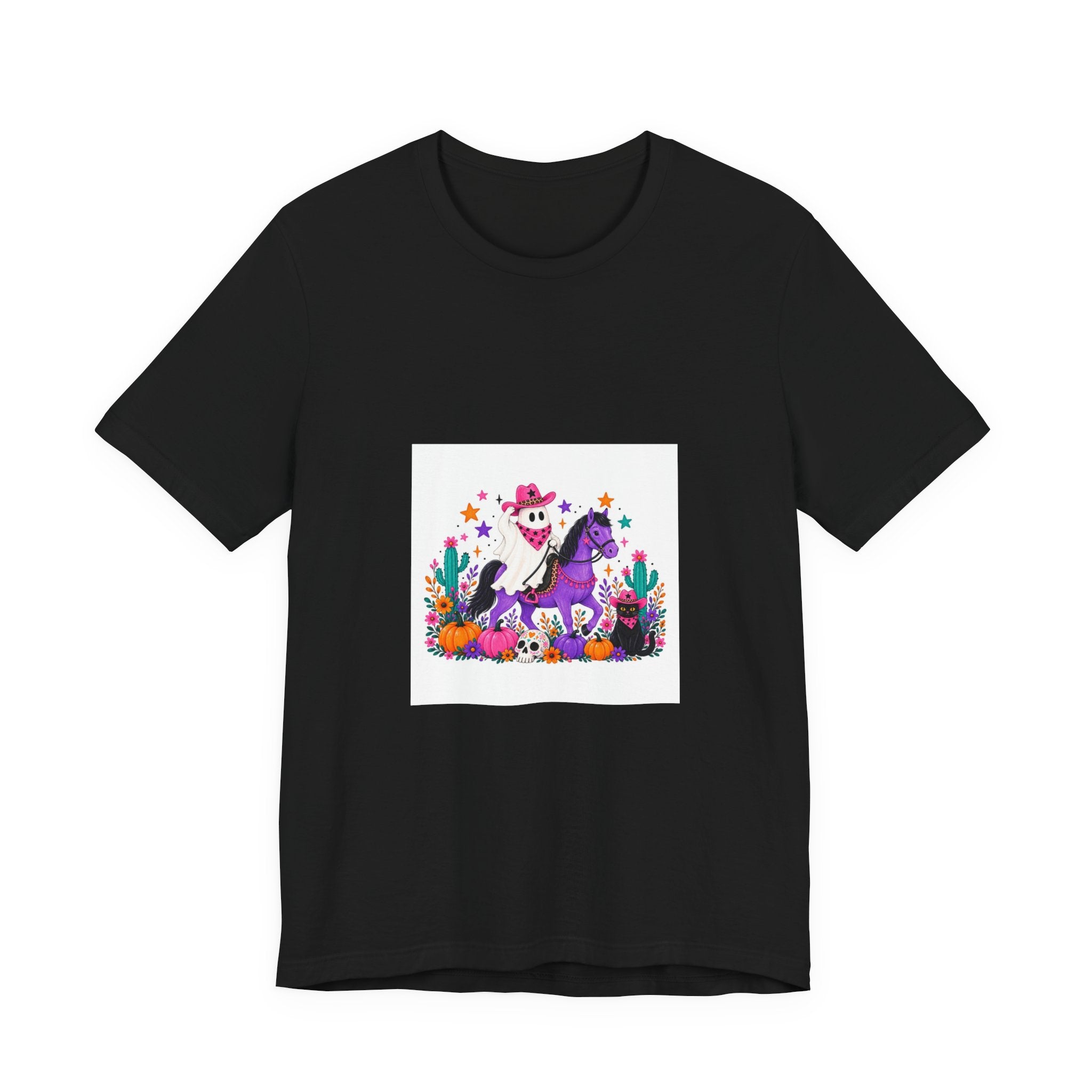 Halloween Skeleton Horse T-Shirt — Dia de los Muertos Desert Scene