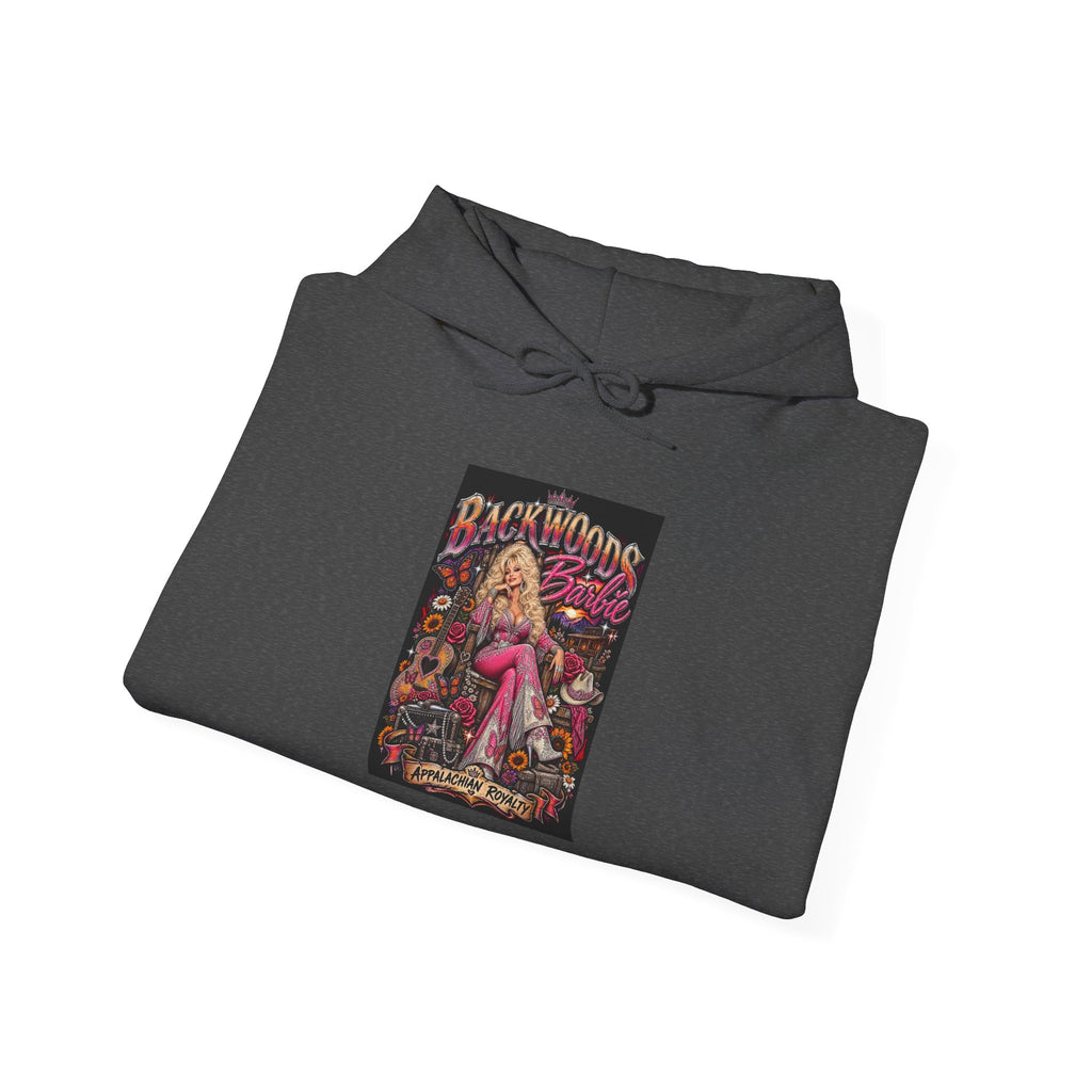 Horror Pin-Up Hoodie — "Backwoods" Retro Girl Graphic Sweatshirt