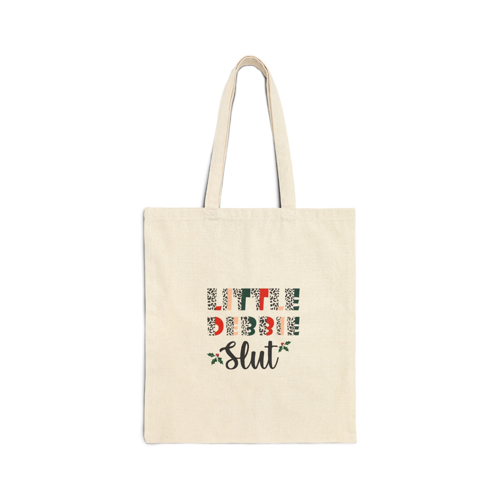 Tote Bag — "Little Debbie Slut" Floral Typography Canvas Tote