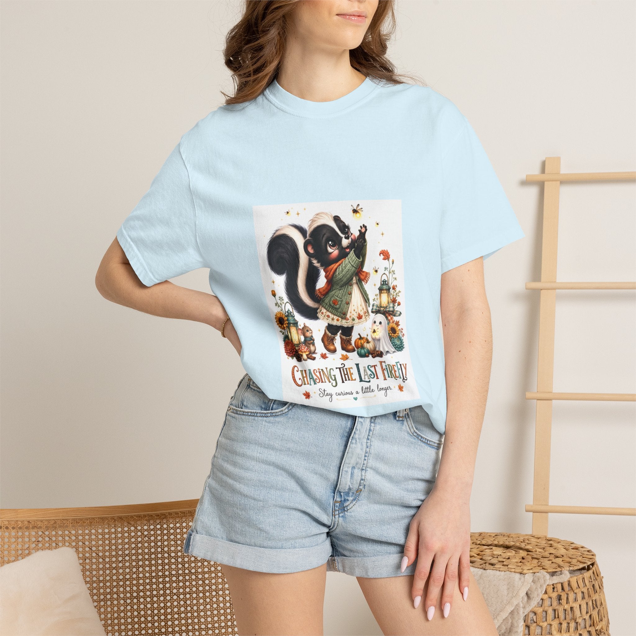 Chasing the Last Firefly Skunk Graphic T-Shirt